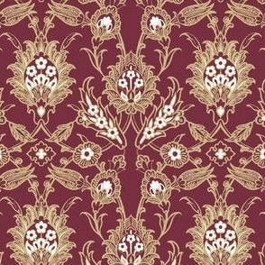 1888 Persian Design by Albert Racinet - Florida State - Gold on Garnet