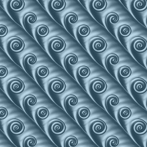 Diagonal Spirals in French Blue