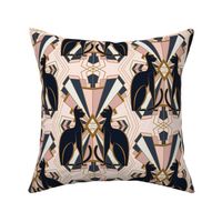 ART DECO CATS in PINK (small)