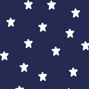 Patriotic Stars on Dark Blue Small