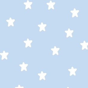 Patriotic Stars on Light Blue Small