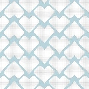 Baby Pixel Love // Normal Scale // Light Blue Background // Valentin day // Pixels Shapes // Folk // Love