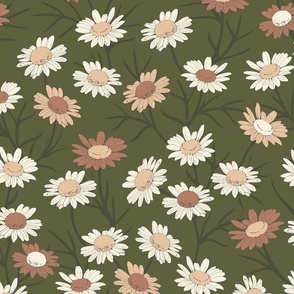 The Field of Daisies in boho colors