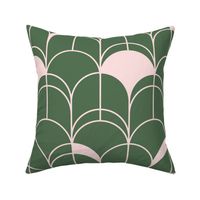 Art Deco Green and Pink Arches