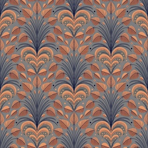 autumn vibes|  1920's style wallpaper | Art deco | Art nouveau | Botanical | Home decor