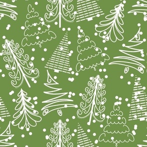 Christmas Trees Scattered | Green