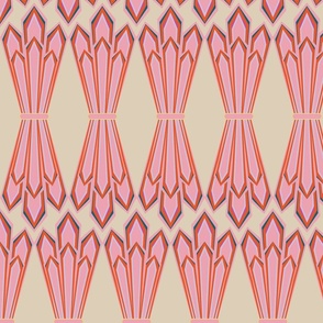 Art Deco Fan Pink Arrows 