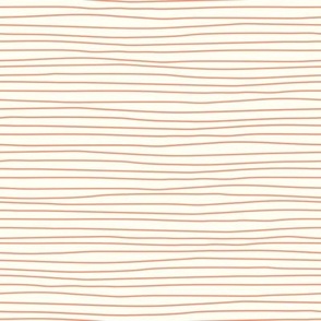 Linen-look pencil stripes orange on cream