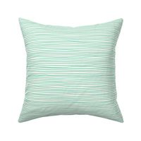 Linen-look pencil stripes green on cream