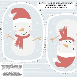 Christmas Cut & Sew Snowman Plushie