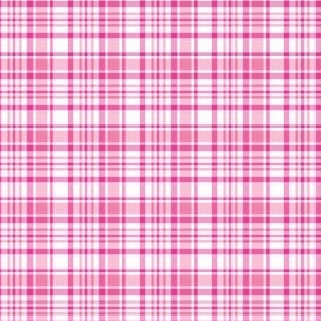 pink and white tartan plaid 1.3in