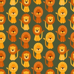 lions - green - medium scale