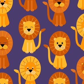 lions - purple - large scale