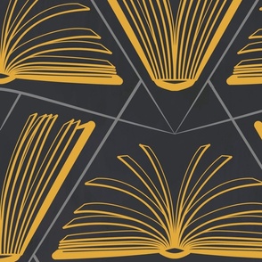 Art Deco Library (black and gold - XL)