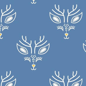 christmas deer | blue | large