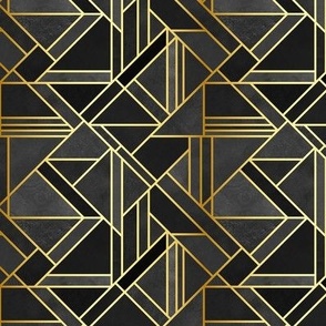 art deco wallpaper-charcoal with gold - small