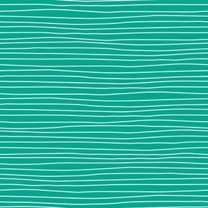 Linen-look pencil stripes cream on green