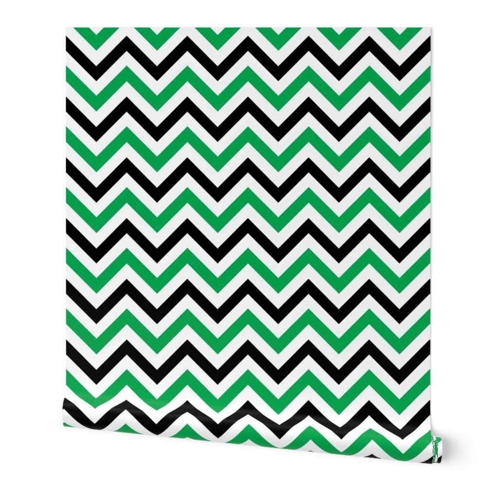 Green & Black Chevrons