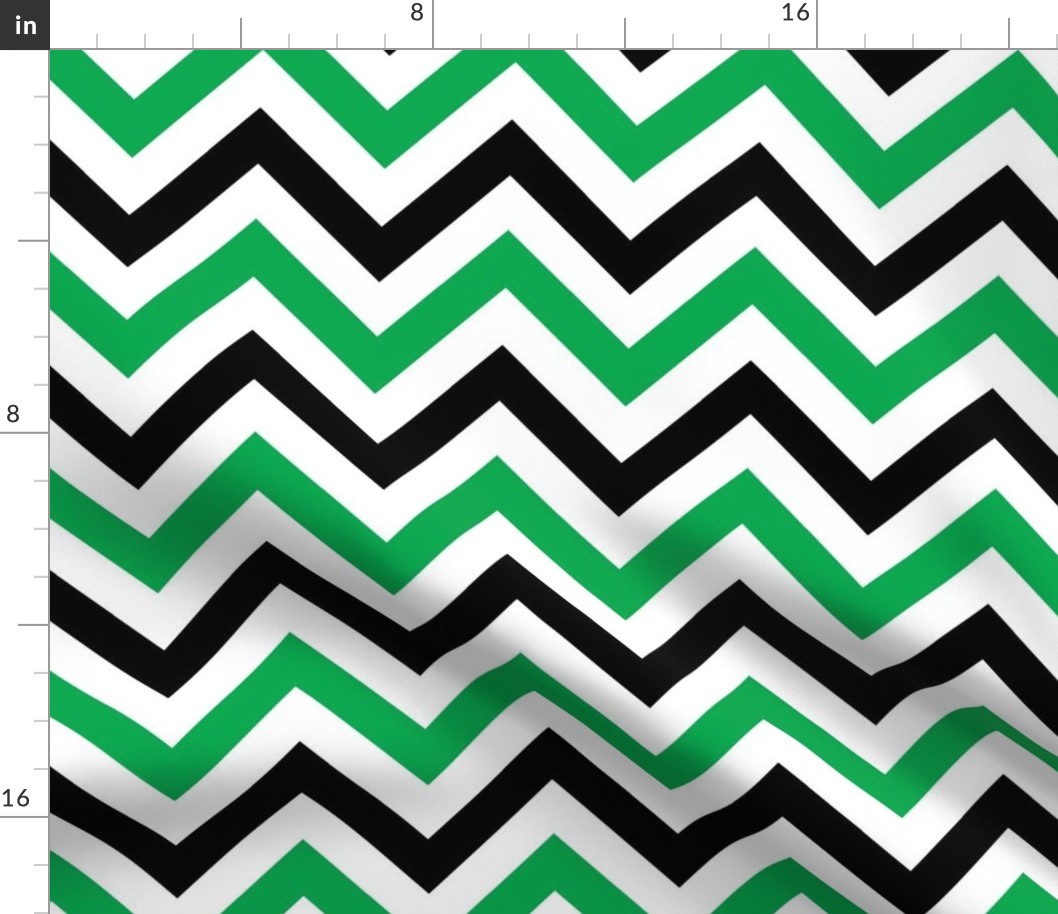 Green & Black Chevrons