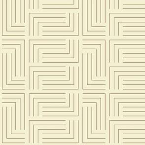 m - art deco maze - beige