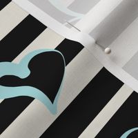 Black and Blue Striped Heart-skips a beat!