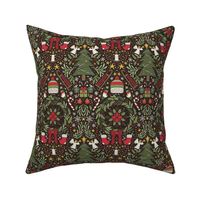 Maximalist Christmas - rustic brown - small