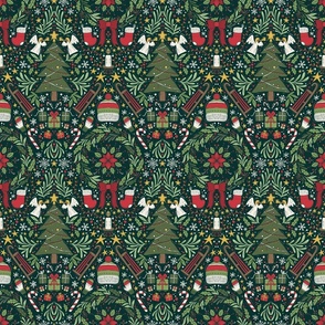 Maximalist Christmas - dark green - small