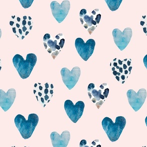 watercolor love - feeling blue pink L