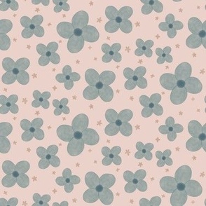 Neutral Colored Ditsy Flowers - Small Scale Florals