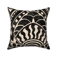 Deco Sunrise - 24" extra large - black and cream