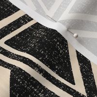 Deco Sunrise - 24" extra large - black and cream