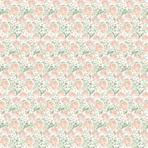 Small Size Florals in Blush, Watercolor, 
