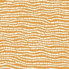 Japanese Inspired Stitched Waves Furoshiki (marigold) Small Scale - Japanese Gift Wrap