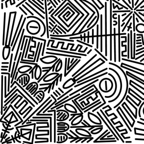 Geometrical Design pattern in black and white