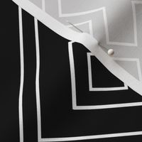 art deco - geometric white on black I - 1920s wallpaper