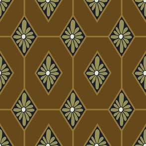 Art Deco Geometric Old Gold