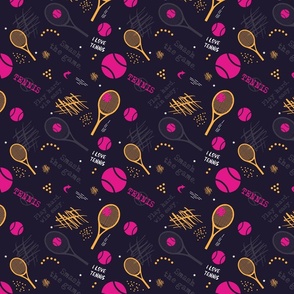 Tennis Love Balls Court Fabric, Wallpaper and Home Decor | Spoonflower
