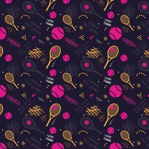 Tennis pattern pink grey yellow