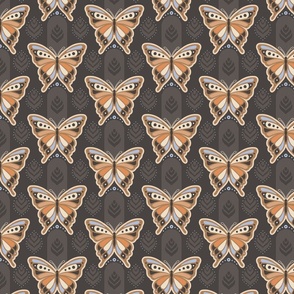 Deco Butterflies on Black | Sm.