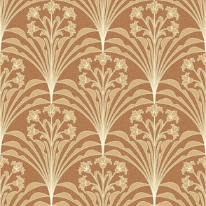 Art Deco Floral Bronze