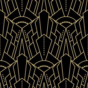 Art deco gold and black