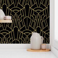 Art deco gold and black