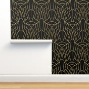 Art deco gold and black