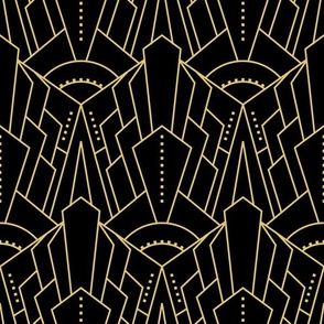 Art deco gold and black