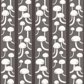 Mushroom Stripes in Grey