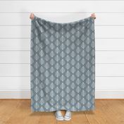 Ikat Leaves - Blue Gray