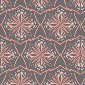 1920 Abstract Stars -Gray and Pink