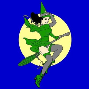 Green Pin-Up Witch