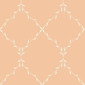 Twisting Vine Trellis_Large Peach Cream