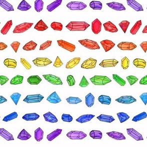 Gemstone rainbow stripe crystals